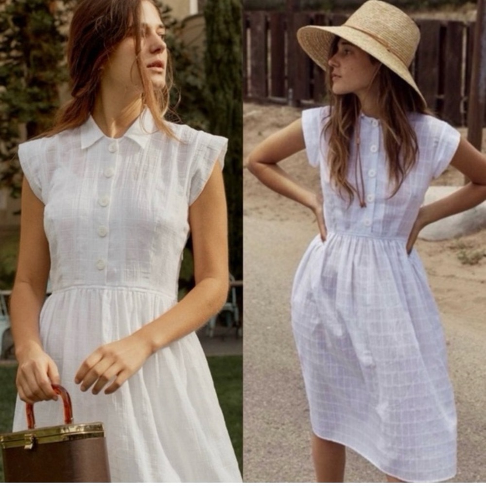 Christy Dawn Piper dress white XS